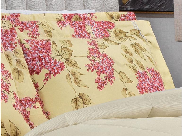 Jogo de Cama Casal 150 fios - Mabel Marfim - Dui Design