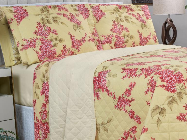Enxoval King com Cobre-leito 7 peas 150 fios - Mabel Marfim - Dui Design