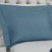 Kit: 1 Cobre-leito Casal Bouti de Microfibra Ultrasonic + 2 Porta-travesseiros - Madox Azul - Dui Design