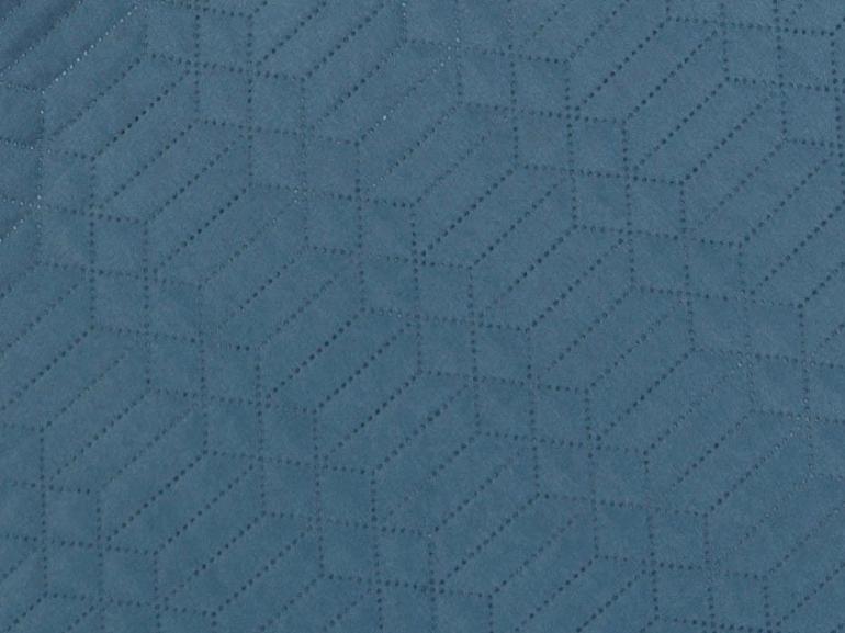 Kit: 1 Cobre-leito Queen Bouti de Microfibra Ultrasonic + 2 Porta-travesseiros - Madox Azul - Dui Design