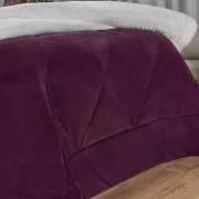Edredom Queen Pele de Carneiro e Plush - Sherpa Madrid Ameixa - Dui Design