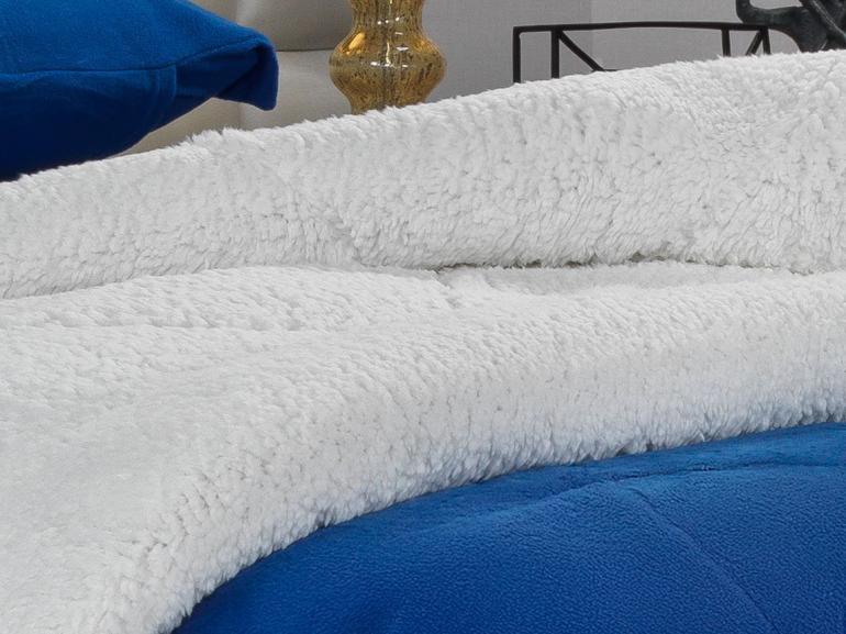 Edredom King Pele de Carneiro e Plush - Sherpa Madrid Royal - Dui Design