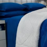 Edredom King Pele de Carneiro e Plush - Sherpa Madrid Royal - Dui Design