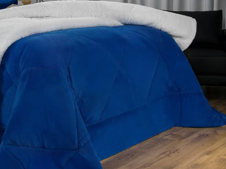 Edredom King Pele de Carneiro e Plush - Sherpa Madrid Royal - Dui Design