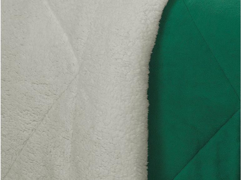 Edredom Queen Pele de Carneiro e Plush - Sherpa Madrid Verde Ultramarine - Dui Design