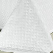 Kit: 1 Cobre-leito Casal + 2 porta-travesseiros Cetim 300 fios 100% Algodo - Magnom Branco - Dui Design