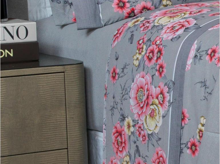 Jogo de Cama King 150 fios - Maiara Cinza - Dui Design