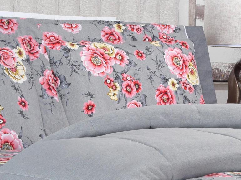 Jogo de Cama King 150 fios - Maiara Cinza - Dui Design