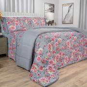 Edredom Queen 150 fios - Maiara Cinza - Dui Design