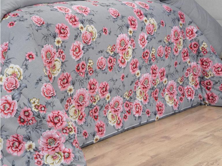 Edredom Queen 150 fios - Maiara Cinza - Dui Design