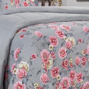Edredom Queen 150 fios - Maiara Cinza - Dui Design