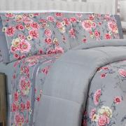 Edredom Queen 150 fios - Maiara Cinza - Dui Design