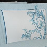 Kit: 1 Cobre-leito King + 2 porta-travesseiros Cetim 300 fios - Maison Azul - Dui Design