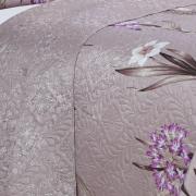 Kit: 1 Cobre-leito Casal Bouti de Microfibra Ultrasonic Estampada + 2 Porta-travesseiros - Malta Vintage - Dui Design