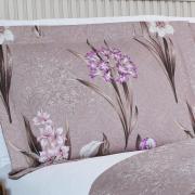 Kit: 1 Cobre-leito Casal Bouti de Microfibra Ultrasonic Estampada + 2 Porta-travesseiros - Malta Vintage - Dui Design