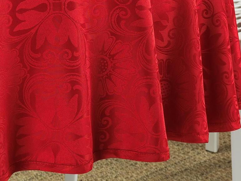 Toalha de Mesa Fcil de Limpar Redonda 160cm - Mandalay Vermelho - Dui Design