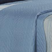Kit: 1 Cobre-leito King Bouti de Microfibra Ultrasonic Estampada + 2 Porta-travesseiros - Manolo Azul - Dui Design