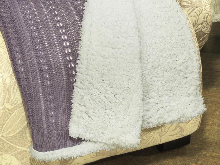 Manta Casal Tricot e com efeito Pele de Carneiro - Treviso Sherpa - Dui Design