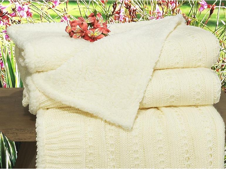 Manta Casal Tricot e com efeito Pele de Carneiro - Treviso Sherpa - Dui Design