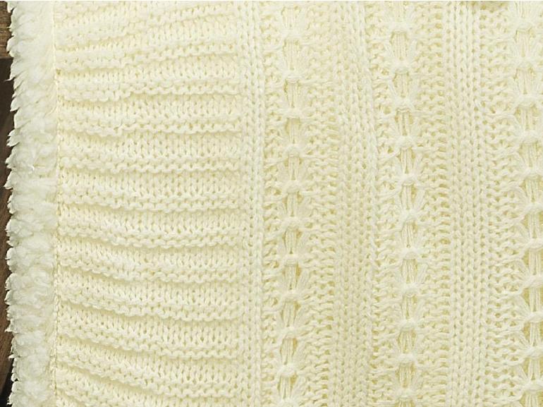 Manta Casal Tricot e com efeito Pele de Carneiro - Treviso Sherpa - Dui Design