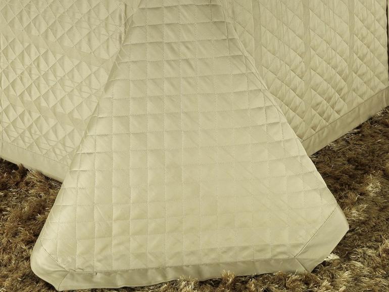 Kit: 1 Cobre-leito Solteiro + 1 porta-travesseiro Cetim 300 fios 100% Algodo - Marais Taupe - Dui Design