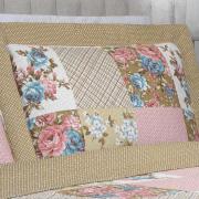 Kit: 1 Cobre-leito Queen Bouti de Microfibra Ultrasonic Estampada + 2 Porta-travesseiros - Margot Vintage - Dui Design