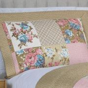 Kit: 1 Cobre-leito Queen Bouti de Microfibra Ultrasonic Estampada + 2 Porta-travesseiros - Margot Vintage - Dui Design