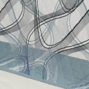 Enxoval Solteiro com Cobre-leito 5 peas Percal 200 fios - Math Azul - Dui Design