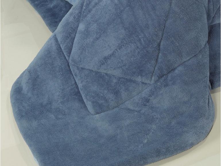 Edredom Queen Plush  - Maxy Azul Stone e Serenity - Dui Design