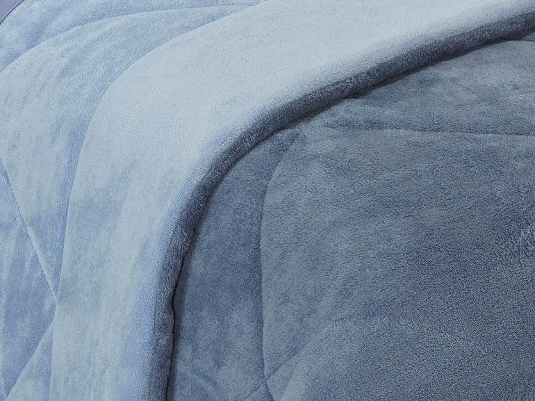 Edredom Casal Plush  - Maxy Azul Stone e Serenity - Dui Design