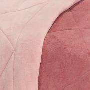 Edredom Queen Plush  - Maxy Rosa Velho e Nude - Dui Design