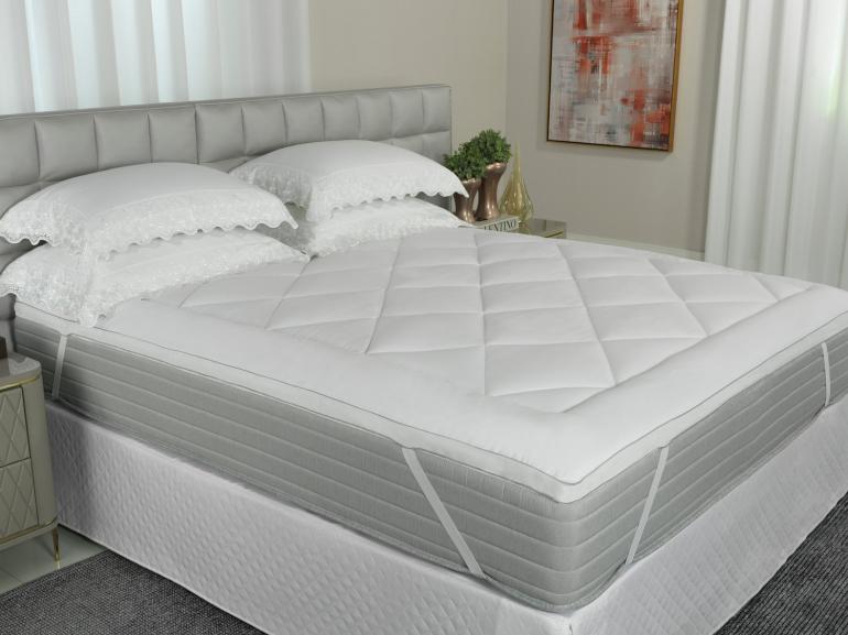 Pillow Top Queen Fibra Siliconizada Super Volumosa 600 gramas/m - Maximus - Dui Design