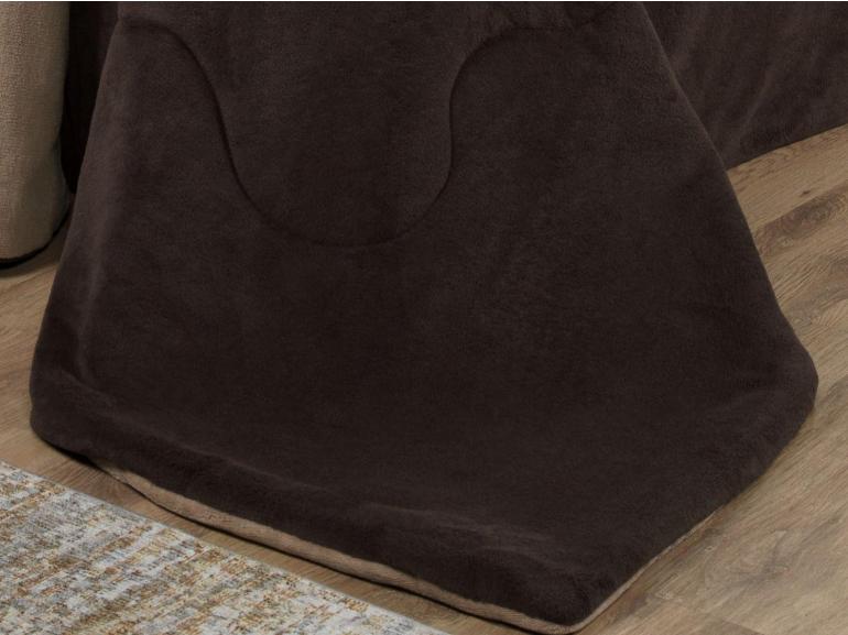 Edredom Solteiro Plush - Maxy Caf� e Bege - Dui Design