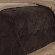 Edredom Solteiro Plush - Maxy Caf� e Bege - Dui Design