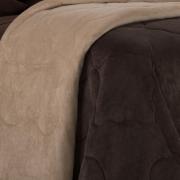 Edredom Solteiro Plush - Maxy Caf� e Bege - Dui Design