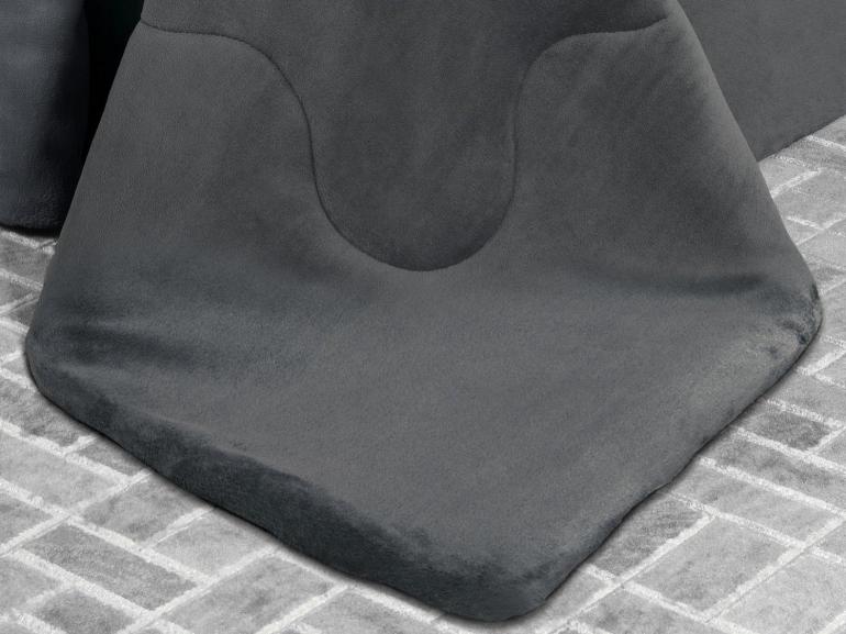 Edredom Casal Plush  - Maxy Grafite e Cinza - Dui Design