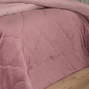 Edredom Queen Plush  - Maxy Rosa Velho e Rosa Claro - Dui Design