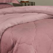 Edredom Queen Plush  - Maxy Rosa Velho e Rosa Claro - Dui Design