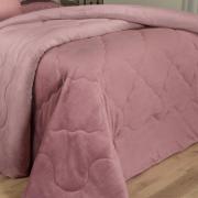 Edredom Queen Plush  - Maxy Rosa Velho e Rosa Claro - Dui Design