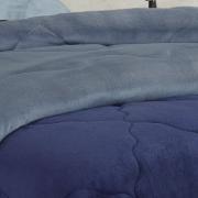 Edredom Queen Plush  - Maxy Marinho e Azul Stone - Dui Design