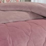 Edredom Solteiro Plush - Maxy Rosa Velho e Rosa Claro - Dui Design