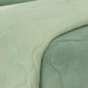Edredom Solteiro Plush - Maxy Verde Granite e Verde Cameo - Dui Design