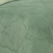 Edredom Solteiro Plush - Maxy Verde Granite e Verde Cameo - Dui Design
