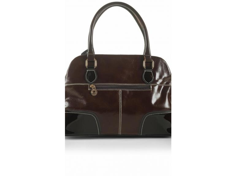 Bolsa em Couro Natural - Maysa Caf - Velina Fabbiano