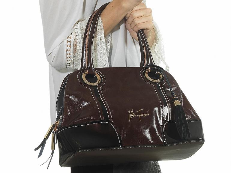 Bolsa em Couro Natural - Maysa Caf - Velina Fabbiano