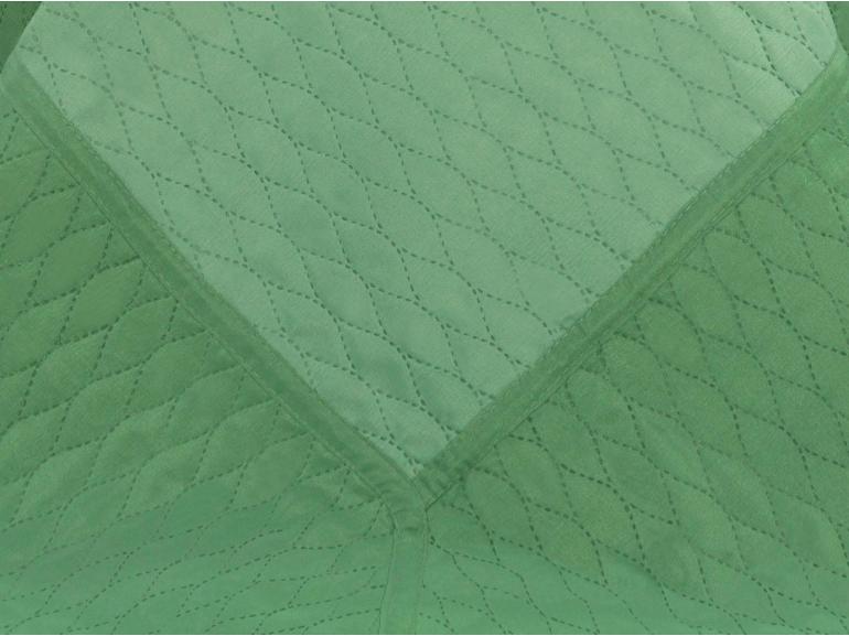 Kit: 1 Cobre-leito Solteiro Bouti de Microfibra Ultrasonic + 1 Porta-travesseiro - Mellini Verde - Dui Design
