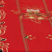 Trilho de Mesa Natal com Bordado Richelieu 45x170cm Avulso - Melodia Vermelho - Dui Design