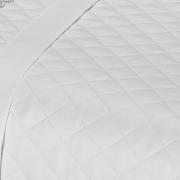 Kit: 1 Cobre-leito Casal + 2 porta-travesseiros Cetim de Algodo 1.000 fios com Bordado Ingls - Messina Gelo - Dui Design