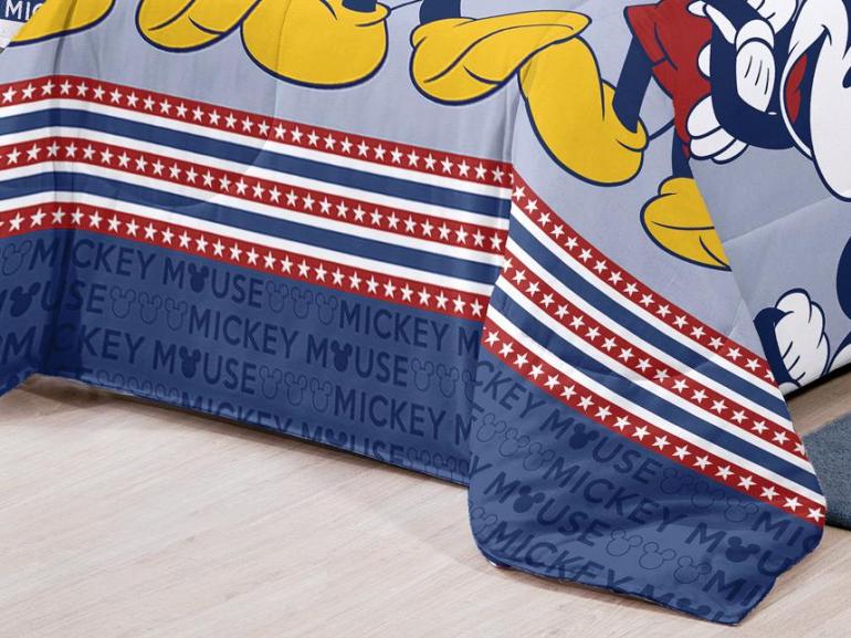 Edredom Solteiro Kids 100% algodo - Mickey Mouse - Santista