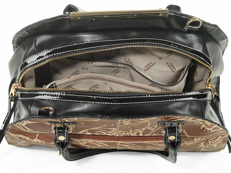 Bolsa em Couro Natural - Milan Marrom - Velina Fabbiano